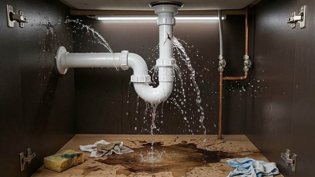 Emergency burst pipe repair and rapid water line isolation